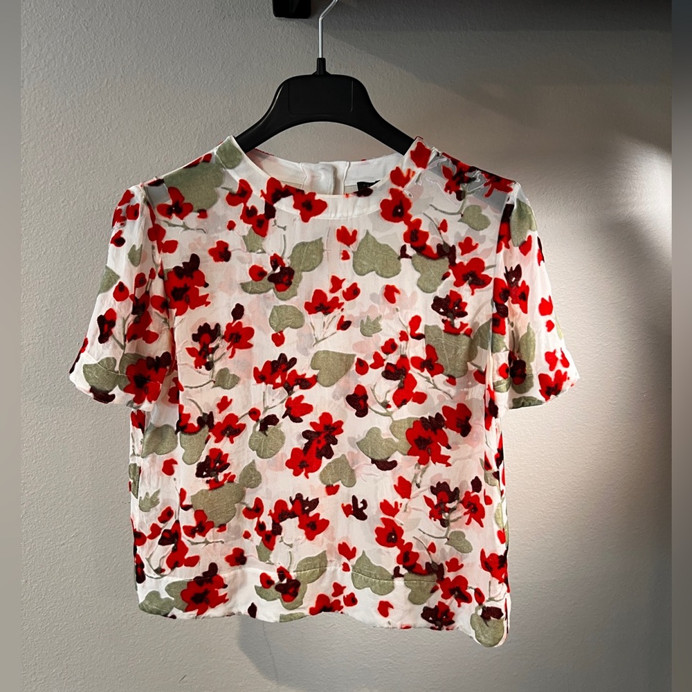 RAG & BONE Gigi silk sheer short sleeve